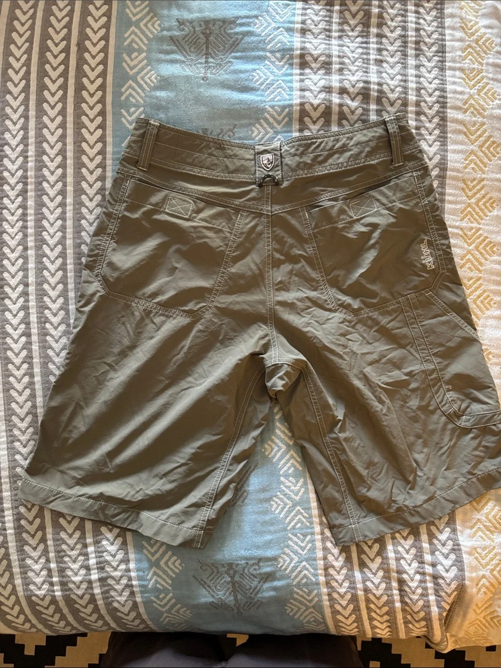 KUHL Men's Olive Hybrid Hiking Shorts